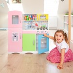 Bucatarie pentru copii Pastel din lemn cu accesorii incluse